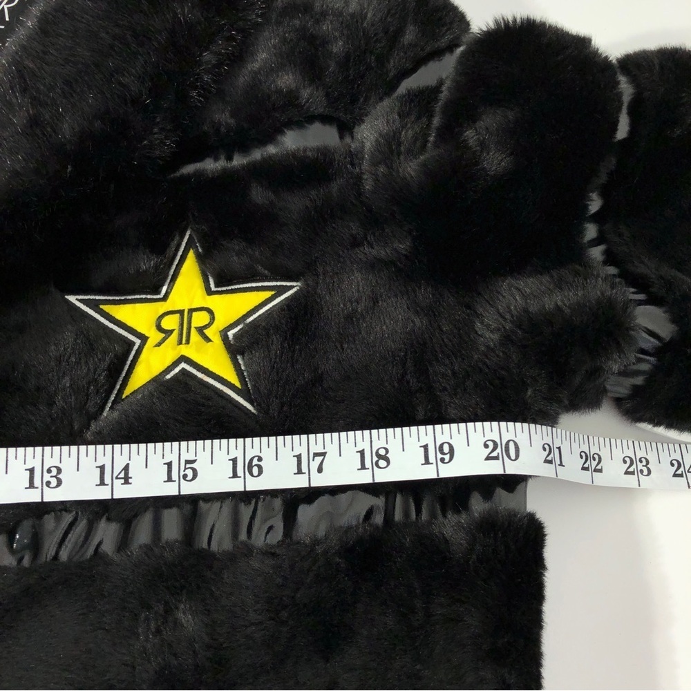 Rachel Zoe Rockstar Black Faux Fur Long Jacket - Picture 7 of 11